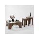 HANAH HOME Set stolova Seine 2 Transparent Walnut - 195100