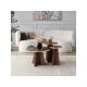 HANAH HOME Set stolova Mushroom 2 Gold Walnut - 195105
