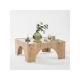 HANAH HOME Sto za dnevnu sobu Seine Oak Transparent - 195129