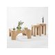 HANAH HOME Sto za dnevnu sobu Seine Oak Transparent - 195129