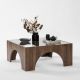 HANAH HOME Sto za dnevnu sobu Seine Transparent Walnut - 195133