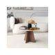 HANAH HOME Sto za dnevnu sobu Mushroom Gold Walnut v2 - 195149