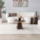 HANAH HOME Sto za dnevnu sobu Mushroom Gold Walnut v2 - 195149