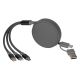 USB kabl ONES 6u1 - Type-C/USB na Type-C, Lightning i Micro USB, 60W, uvlačivi, sivi - EP3246703