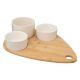 SECRET DE GOURMET Set za predjelo 4 dela porcelan/bambus bela - 196388A
