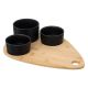 SECRET DE GOURMET Set za predjelo 4 dela porcelan/bambus crna - 196388B