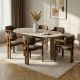 NORDURE Set trpezarijski sto i stolice 6/1 Meridia 6, braon - EP3132664