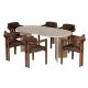 NORDURE Set trpezarijski sto i stolice 6/1 Meridia 6, braon - EP3132664