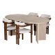 NORDURE Set trpezarijski sto i stolice 4/1 Meridia, braon/bela - EP3132673