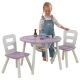 KID KRAFT Komplet okrugli sto i dve stolice lavanda - 20017