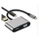 LINKOM Adapter-konvertor TIP C na HDMI 4K+VGA+1xUSB 3.0+TIP C (618) - 200276