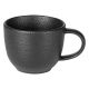 Castelli Set 2 keramičke šolje sa tacnama Tribeca, Teksturna glazura, 2 × 180ml, Crne - EP3246751
