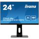IIYAMA Monitor LED USB-C RJ45 XUB2492HSN-B1 23.8” IPS Ergo HAS Pivot, Speakers and headphones, 16:9, 250 cd/m², 1000:1, 4ms, HDMI, DP, 2xUSB 3.0, 1xUSB-C (65W), Black, 3y - XUB2492HSN-B1