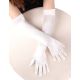 Bele dugačke rukavice od simuliranog svilenog materijala C81312-3 - C81312-3