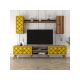 HANAH HOME TV komoda sa policama Class S, braon/žuta - 204097