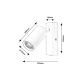 Rabalux Spot rasveta Solo GU10 1X MAX 25W bela (2081) - 2081-1