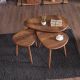 HANAH HOME Set klub stolova Alvin 3/1, braon - EP3056637