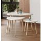 HANAH HOME Set klub stolova Alvin 3/1, mermerna krem - EP3056640