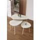 HANAH HOME Set klub stolova Alvin 3/1, mermerna krem - EP3056640