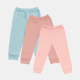 Mafimi Pamučne Pantalonice set od 3 - aqva, puder, kajsija - P-1265