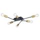 Rabalux Plafonjera Lanny E27 6x MAX 15W crna (2103) - 2103-1-1