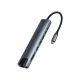 FAST ASIA Adapter-konvertor TIP C na HDMI+2xUSB 3.0+TF/SD+2xTIP C+RJ45 - 210644