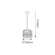 Rabalux Visilica Alessandra E27 1x MAX 60W mat crno (2156) - 2156-1
