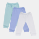 Mafimi Pamučne Pantalonice set od 3 - aqva, plava, bela - P-1264