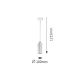 RABALUX Visilica Vera hrom, E27 40W - 2202