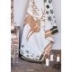 DEKOR DOM Ćebe COTTON Christmas 150x200 - 22152-B - Raindeer Gold - EP2880015