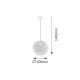 RABALUX Visilica Arsena E27 60W - 2222-1