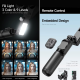 Tripod stabilizator Q19 smart AI sa selfie stickom i LED svetlom crni - EP2851133