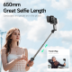Tripod stabilizator Q19 smart AI sa selfie stickom i LED svetlom crni - EP2851133