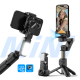 Tripod stabilizator Q19 smart AI sa selfie stickom i LED svetlom crni - EP2851133