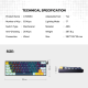 Tastatura mehanička Gaming Fantech MK874V2 RGB Atom 63 Mizu SkyBlue (taro switch) - EP2870902