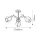Rabalux Plafonjera Joel E27 3x MAX 60W bronzana (2270) - 2270-1-1