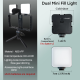 Mini tripod AY-49X-2 sa LED svetlima i mikrofonom crni - EP3108888