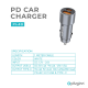 Auto punjač Pluginn PI-40, PD 20W, QC 3.0 18W, sa Type C kablom sivi - EP3080231