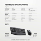 Combo miš tastatura wireless Fantech WKM71 area ARCH COMBO crni - EP3041755
