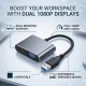 Adapter USB 3.0 JWD na  HDMI, VGA, AUDIO, 3 u 1 crni - EP3195004