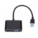 Adapter USB 3.0 JWD na  HDMI, VGA, AUDIO, 3 u 1 crni - EP3195004