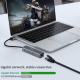 Adapter Type C - USB 3.0 JWD na LAN, 3x USB 3.0 4 u 1 sivi - EP3195001