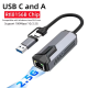 Adapter Type C - USB 3.0 JWD na 2.5Gbps Gigabitni LAN sivo crni - EP3194983