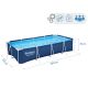 BESTWAY Bazen sa metalnim okvirom  i filter pumpom 400x211x81cm Steel Pro - 1669-1