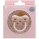 HEVEA Okrugla cucla od prirodne gume (0-3 mes) Puder roza - 234311