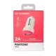 PANTONE Auto punjač DC001, pink - PT-DC1USBP