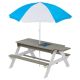 KINDER HOME Dečiji baštenski sto sa suncobranom 3u1 - 2401-1-1-1