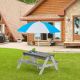 KINDER HOME Dečiji baštenski sto sa suncobranom 3u1 - 2401-1-1-1