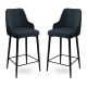 HANAH HOME Set barskih stolica Enox 2/1, antracit/crna - 240CHR1299