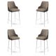 HANAH HOME Set barskih stolica Enox 4/1, kapućino/bela - 240CHR1326